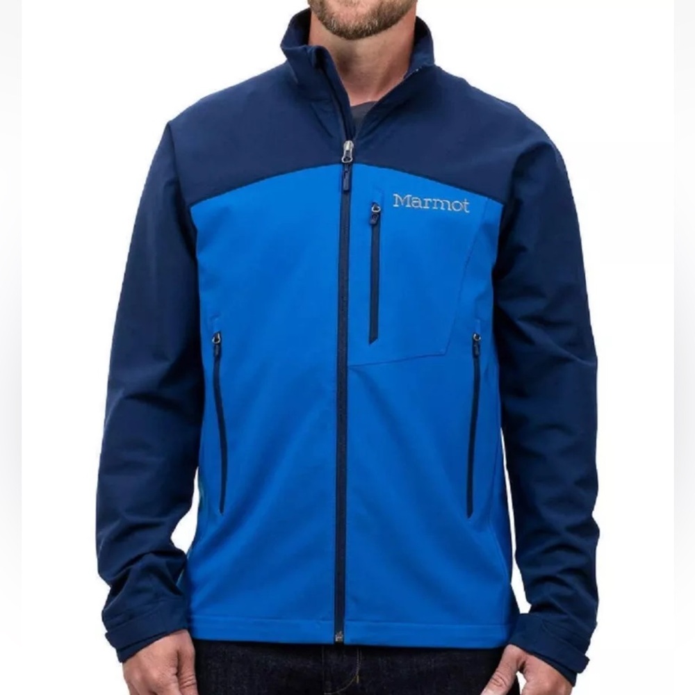 Marmot Men’s Soft Shell Jacket / Medium / True Blue Windbreaker Outdoors Hiking
